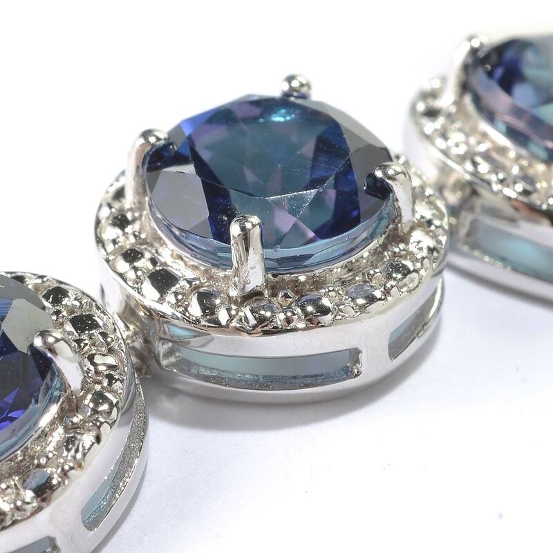 925 Sterling Silver Blue Quartz Bracelet