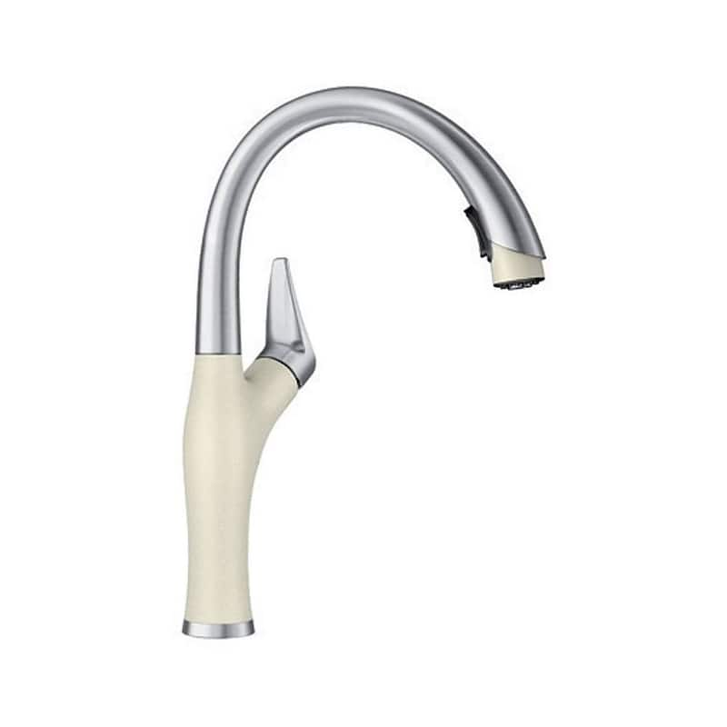 Blanco Artona 1.5 GPM Kitchen Faucet with Pull-Down Spray - Biscuit / Stainless