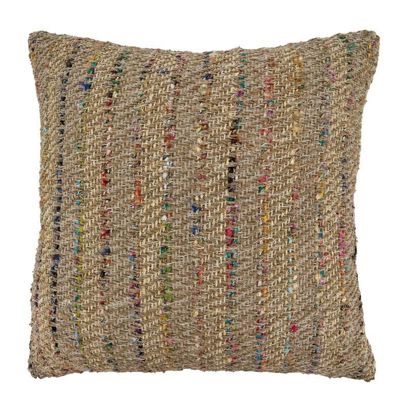 Throw Pillow With Thin Stripe Design