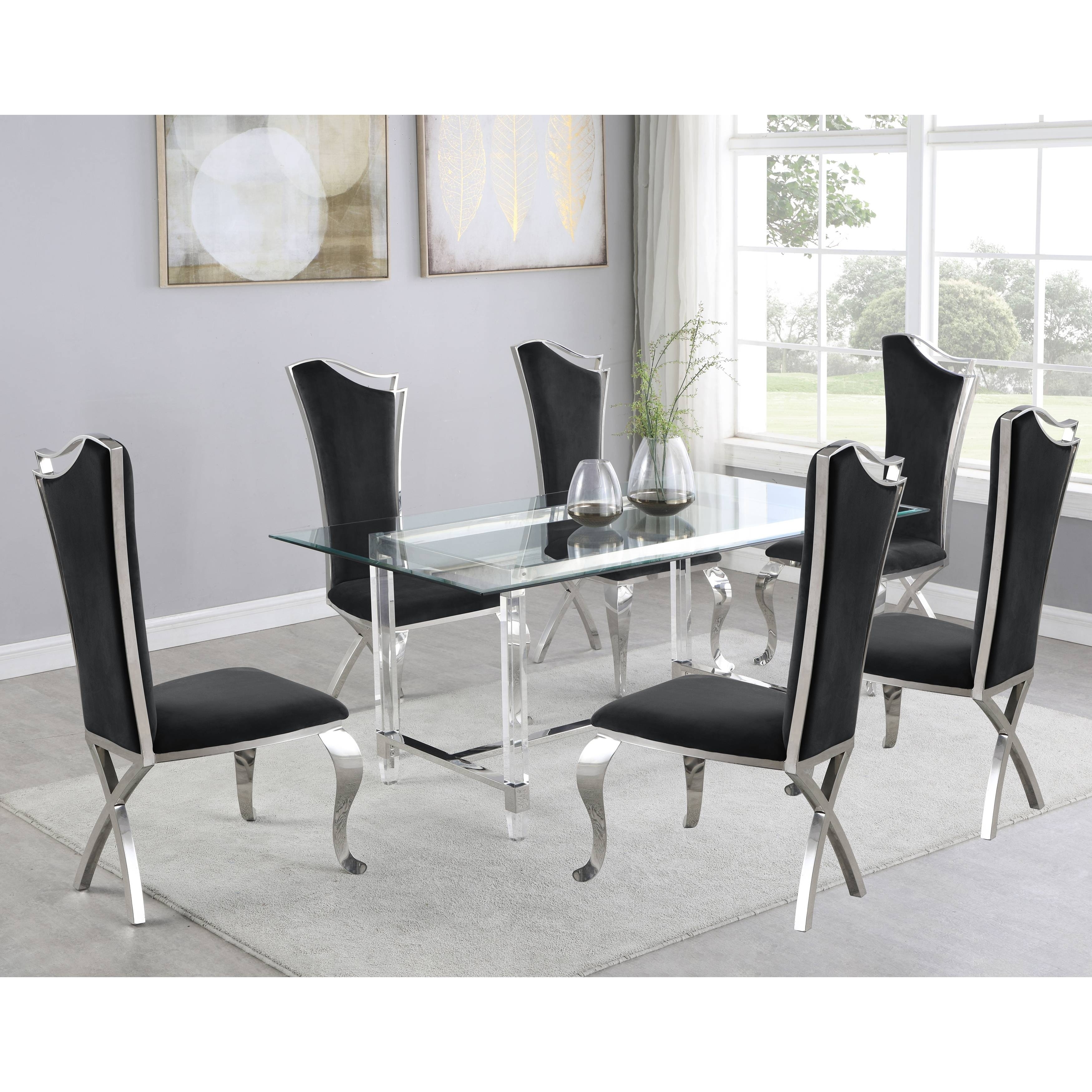 Best Quality Furniture Dining Set With Luxe Upholstered Dining Accent Chairs On Sale Overstock 30833435