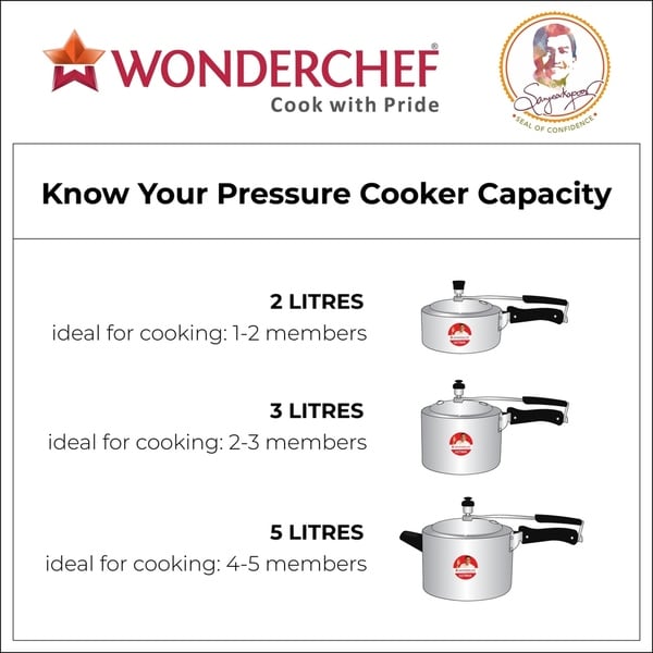 Wonderchef stainless steel discount cooker 3 litres