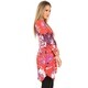 preview thumbnail 6 of 14, White Mark Woman's Floral Scoop Neck Tunic Top with Pockets
