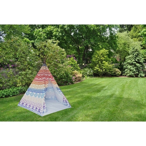 slide 2 of 5, 8' Feet Super Large Teepee Kid's Play Tent for indoor and outdoor - 1pc