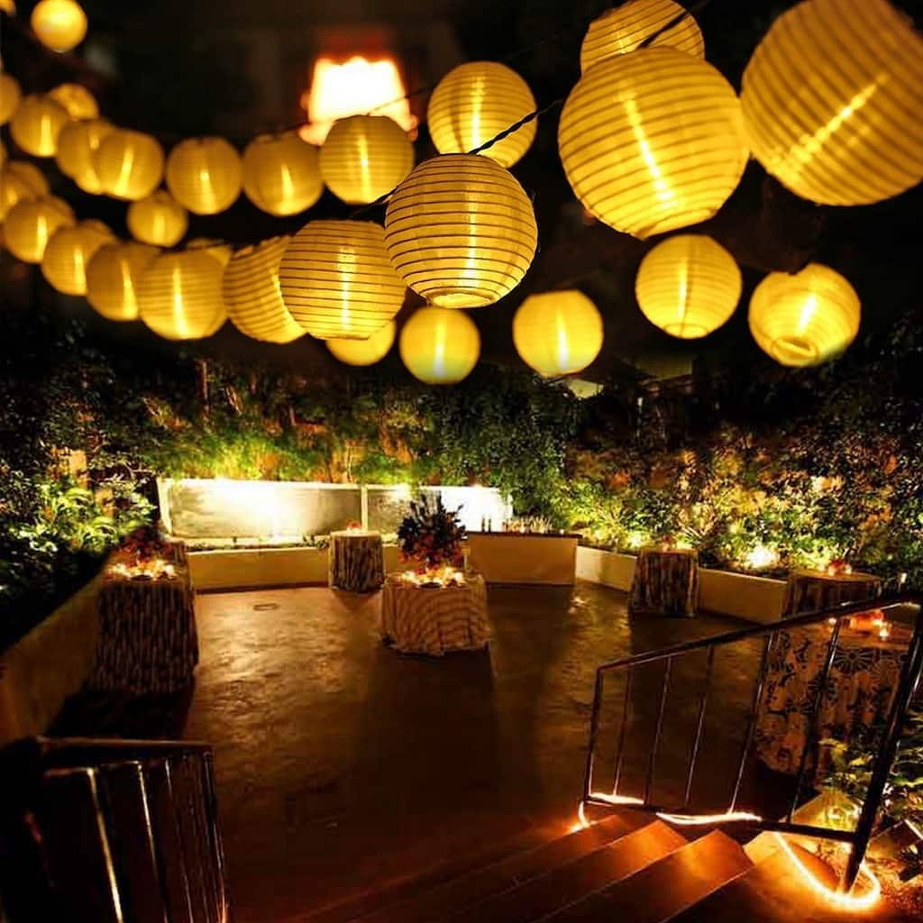 12.5ft Solar LED White String Lights - 10pc