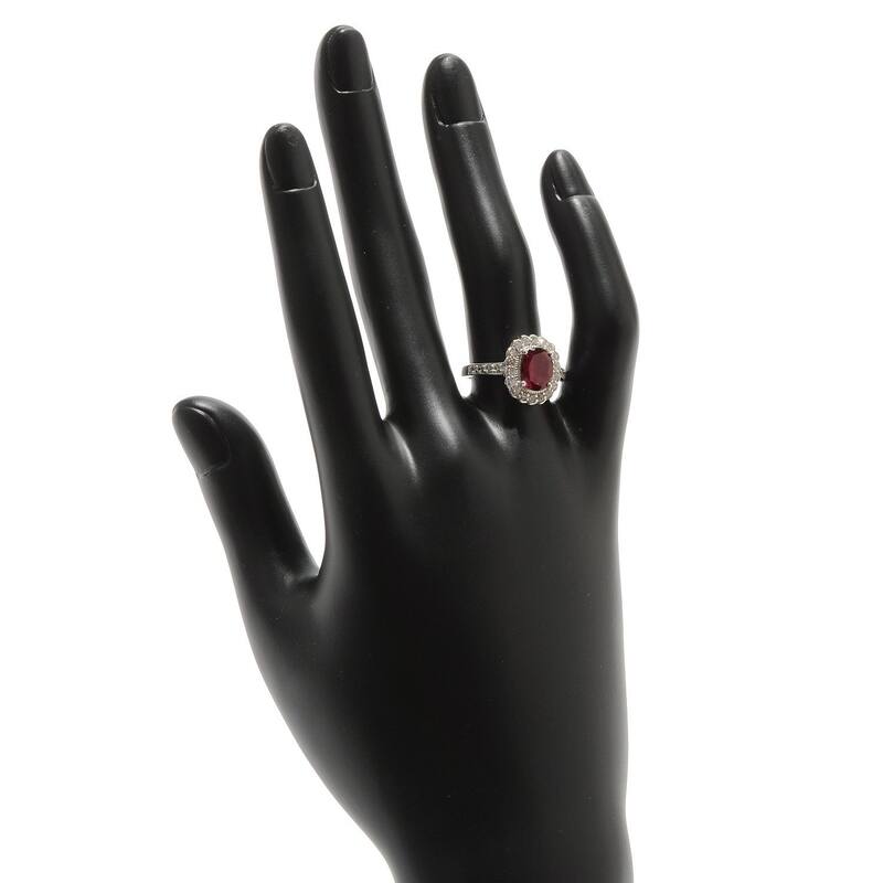 Sterling Silver 2.77Ctw Rhodolite Garnet W/Accents Ring