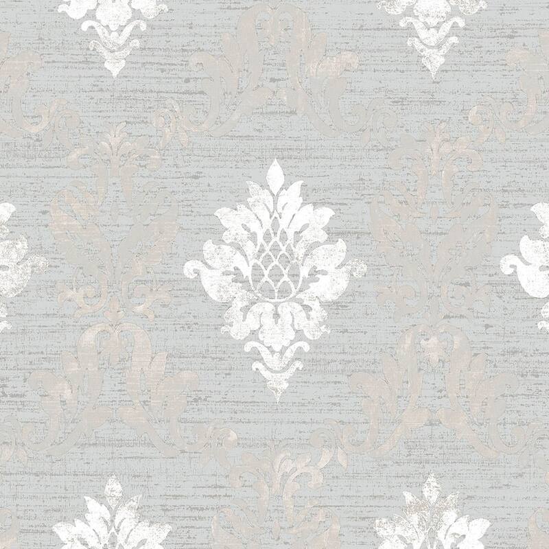 Silk Damask Wallpaper - Bed Bath & Beyond - 30840165