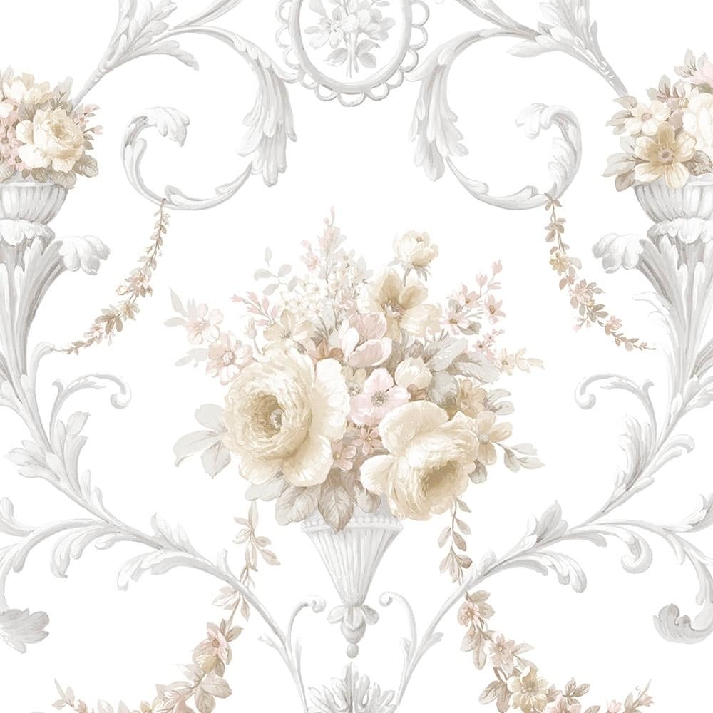 Overstock Ornamental Floral Wallpaper
