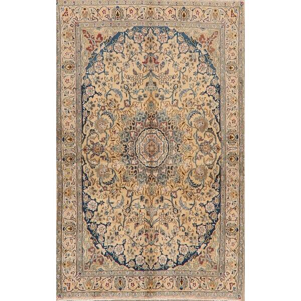 Shop Vintage Floral Nain Persian Home Decor Area Rug Handmade Carpet 3 6 X 5 6 On Sale Overstock 30840735