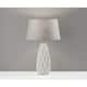 Adesso Joan Geometric White Table Lamp (Set of 2)