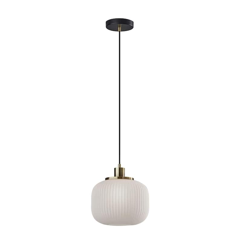 Adesso Hazel Antique Brass Pendant Lamp