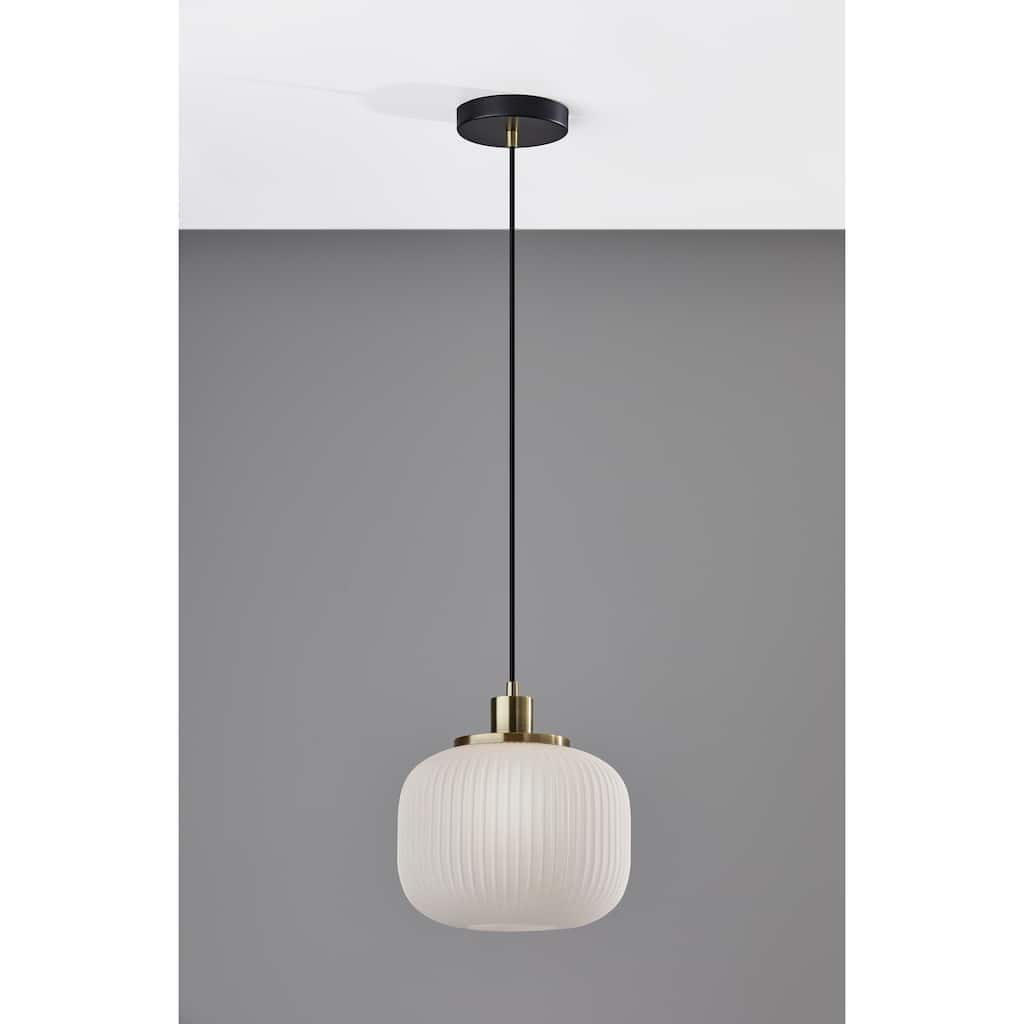 Adesso Hazel Antique Brass Pendant Lamp