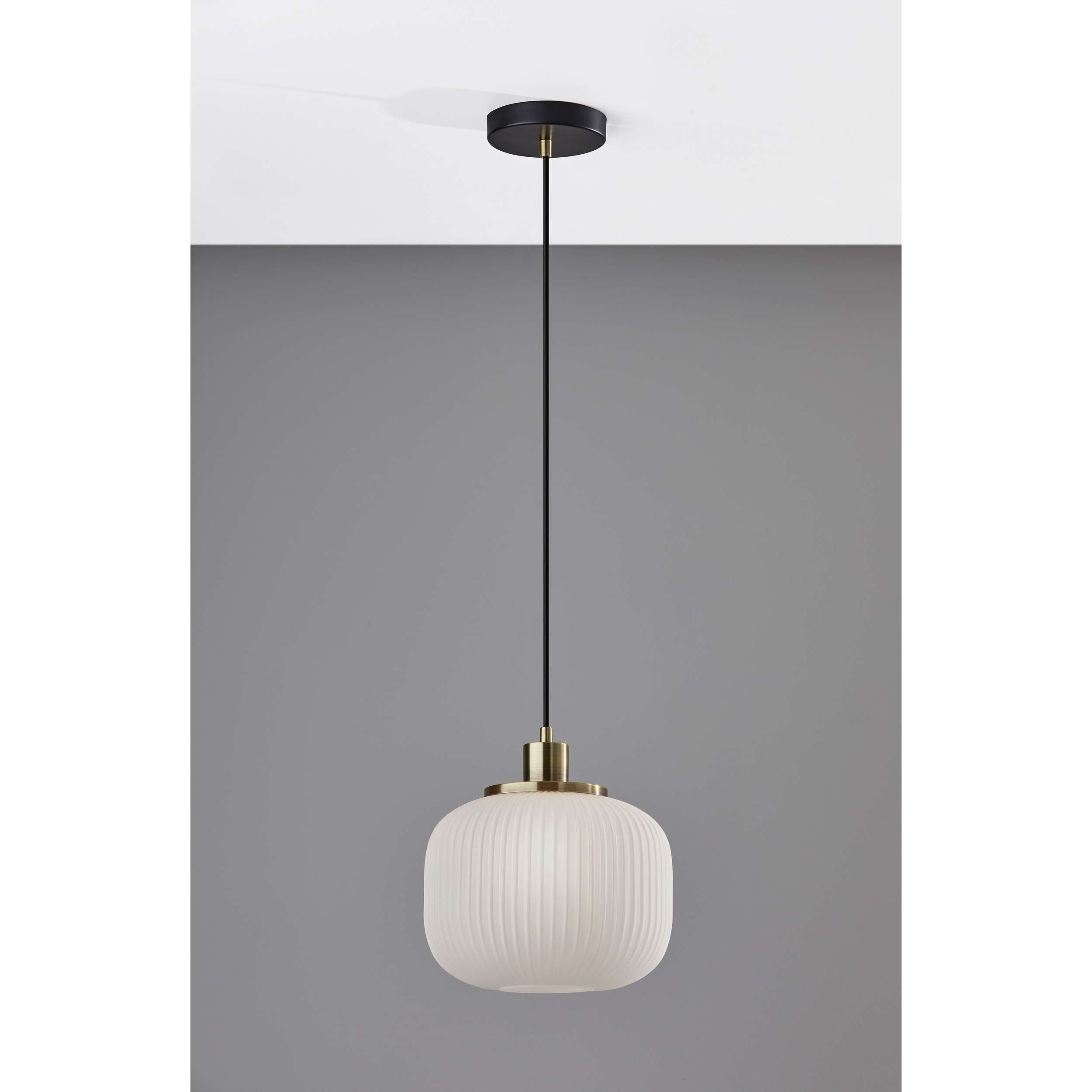 Adesso Hazel Antique Brass Pendant Lamp
