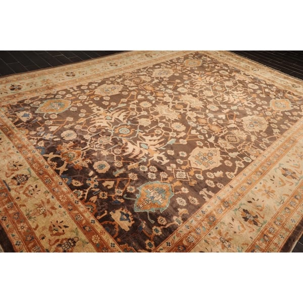 10x14 Hand Knotted Brown Beige Rust Color Persian 100 Wool Oushak Traditional Oriental Rug 10 2 X 13 10 On Sale Overstock 30841758