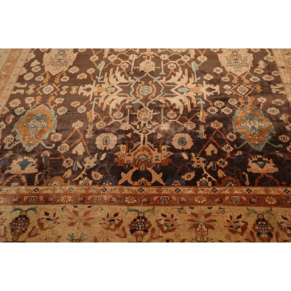 10x14 Hand Knotted Brown Beige Rust Color Persian 100 Wool Oushak Traditional Oriental Rug 10 2 X 13 10 Overstock 30841758