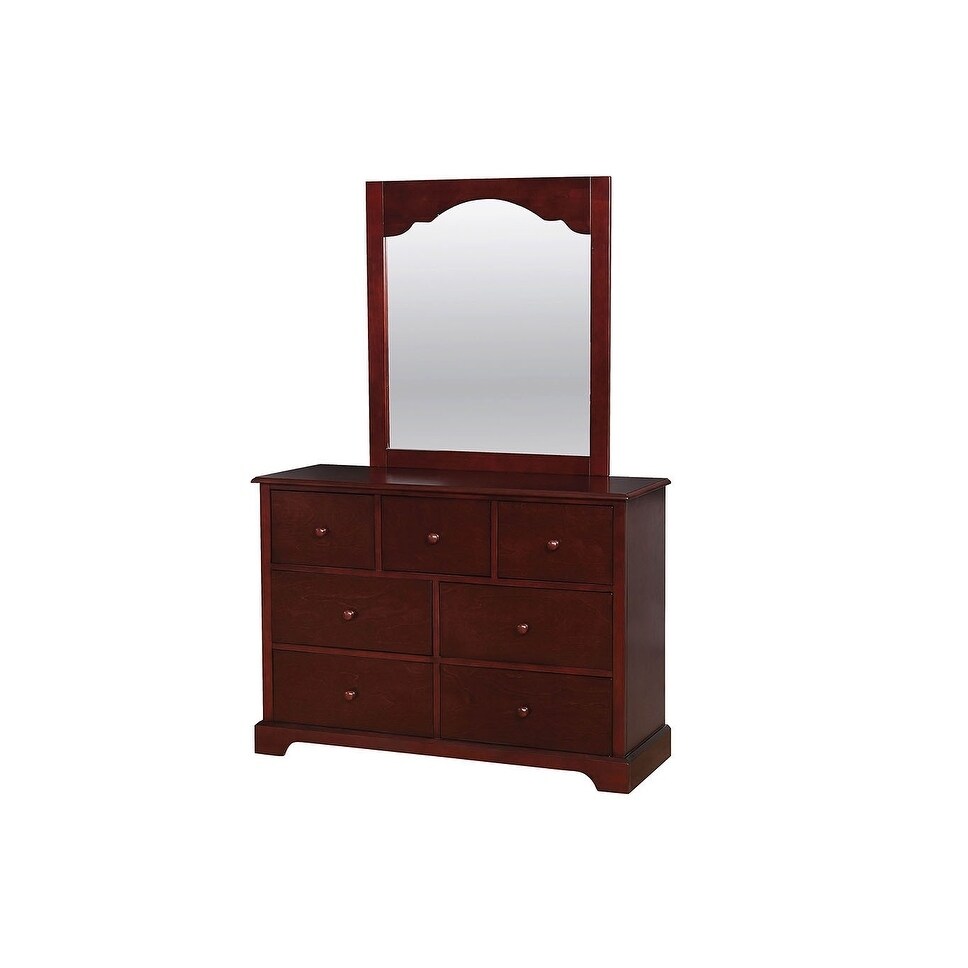 Shop Wooden Dresser With 7 Drawers And Bracket Feet Cherry Brown
