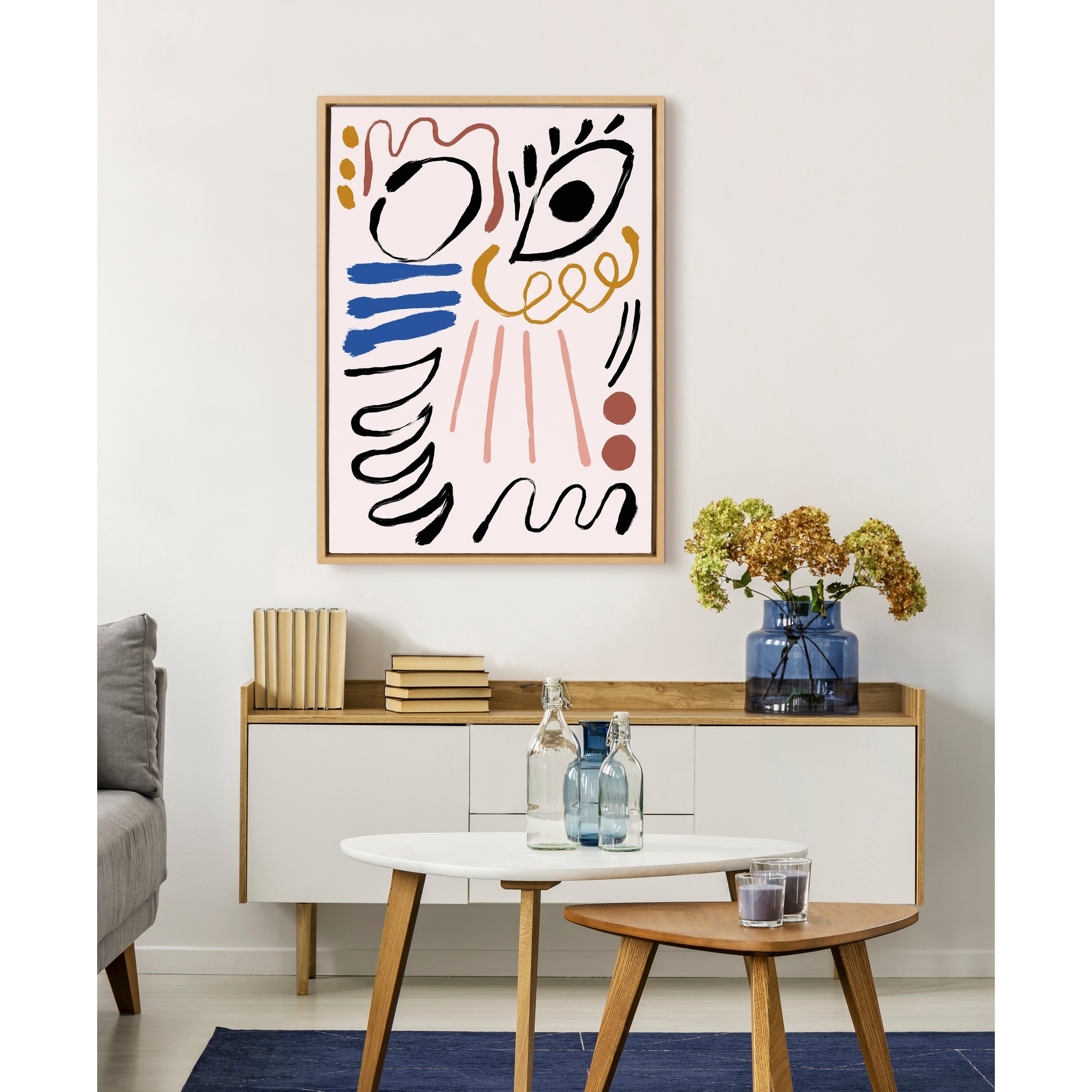 Kate and Laurel Sylvie MV Abstract Framed Canvas by Marcello Velho Bed  Bath  Beyond 30842505