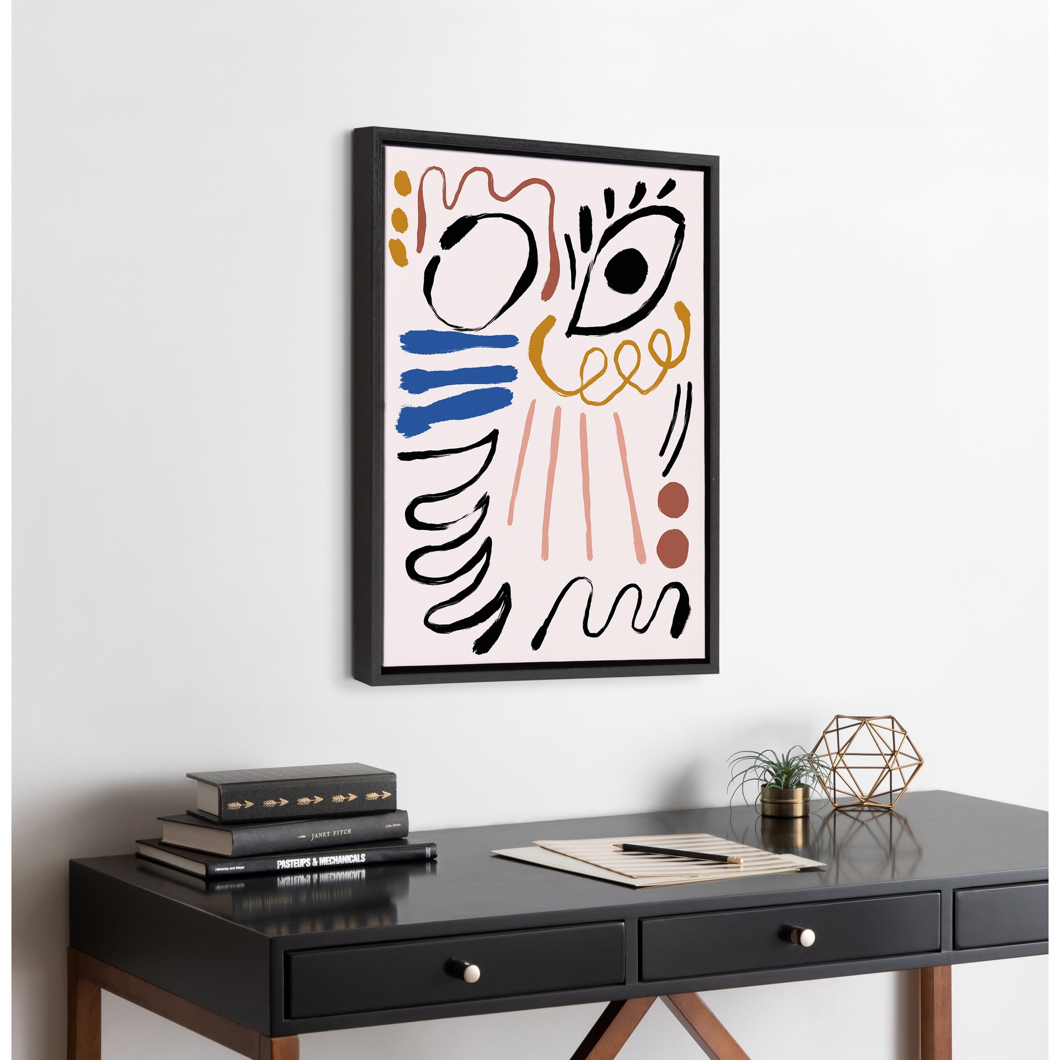 Kate and Laurel Sylvie MV Abstract Framed Canvas by Marcello Velho Bed  Bath  Beyond 30842505