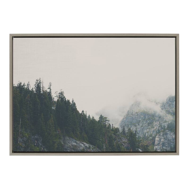 Kate and Laurel Sylvie Imagination Framed Canvas by Laura Evans - 23x33 - Plastic - Grey