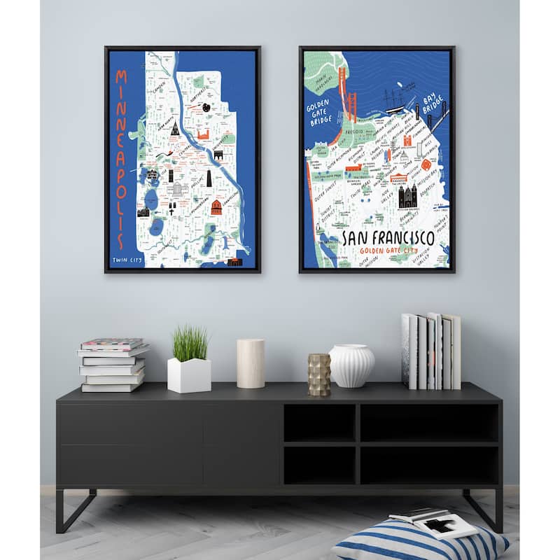 Kate and Laurel Sylvie San Francisco Canvas by Stacie Bloomfield