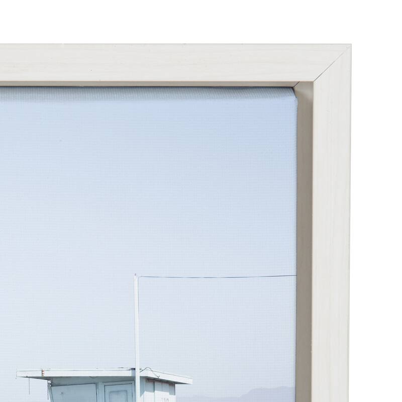 Kate and Laurel Sylvie Life Guard Tower Framed Canvas by Caroline Mint