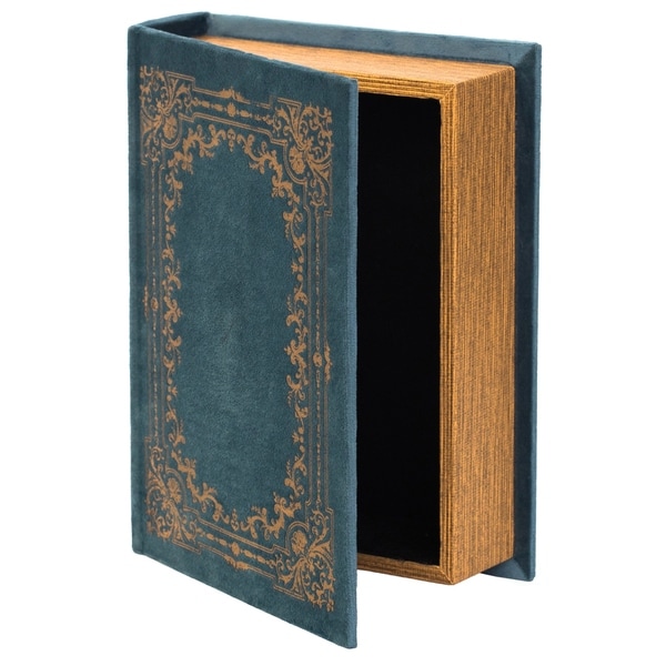 Vintage Wooden Book Safe Cottage Shabby Book Vault Book Dragonfly Casket Box 
