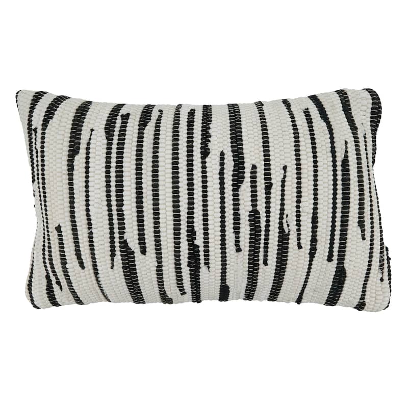 Throw Pillow With Zebra Chindi Design