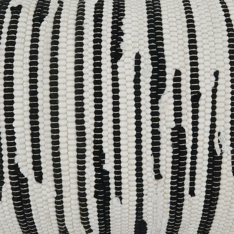 Throw Pillow With Zebra Chindi Design