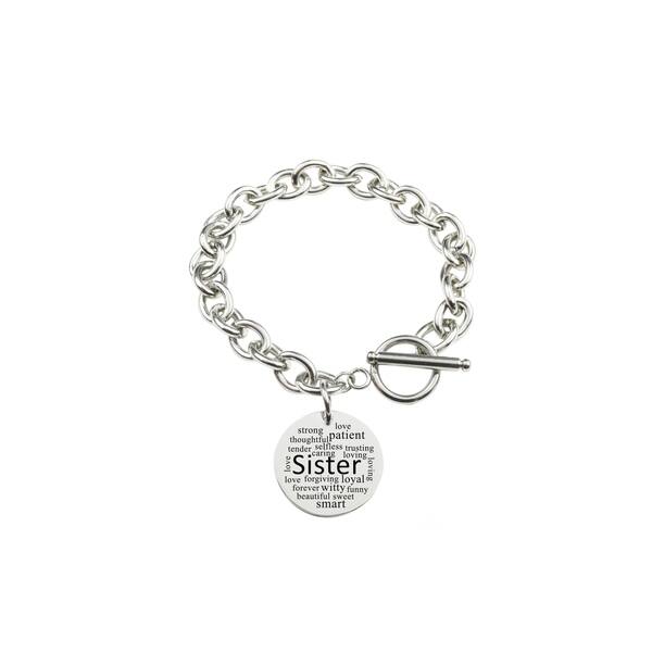 I Am Loved Pink Box 3mm Solid Stainless Steel Cuff Bracelet