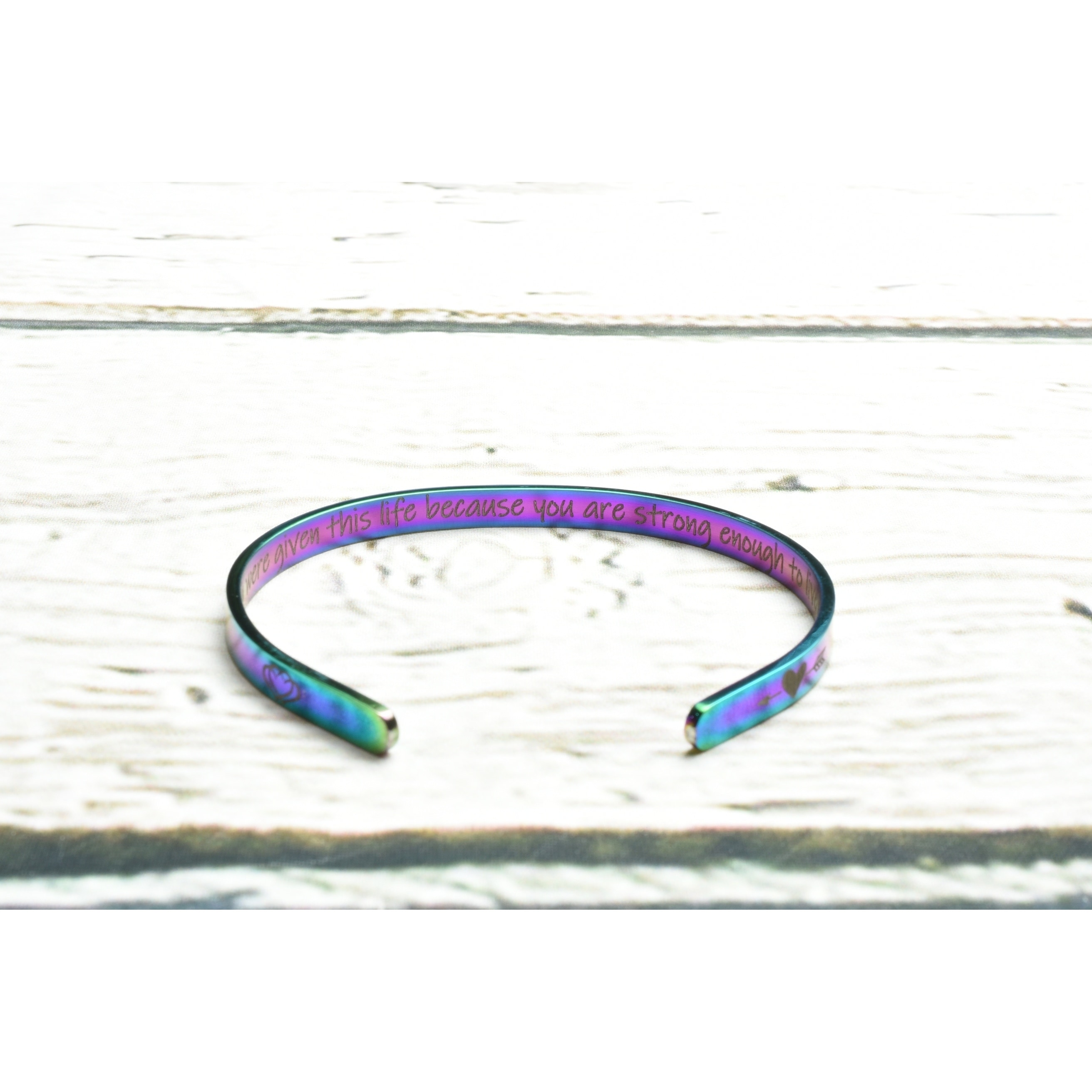 Black Pink Box Strong Enough 8Mm Cuff