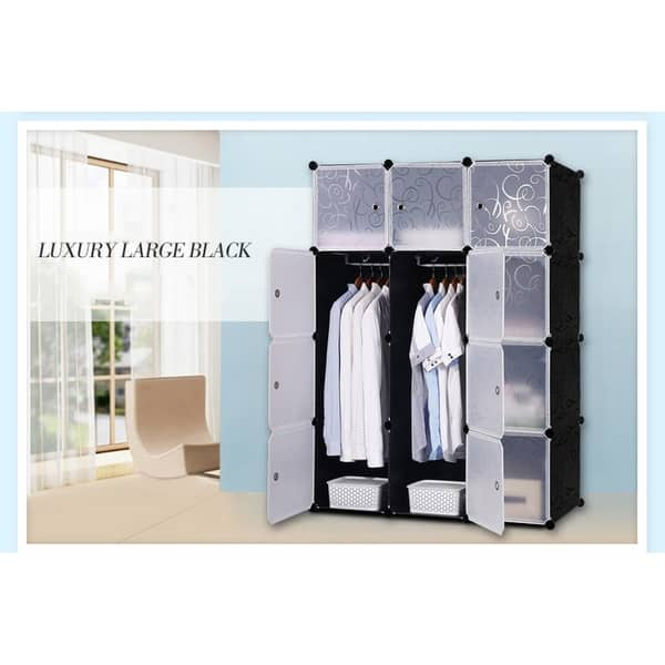 44 x 15 x 58 DIY Stackable Storage Cabinet - Woodwhite