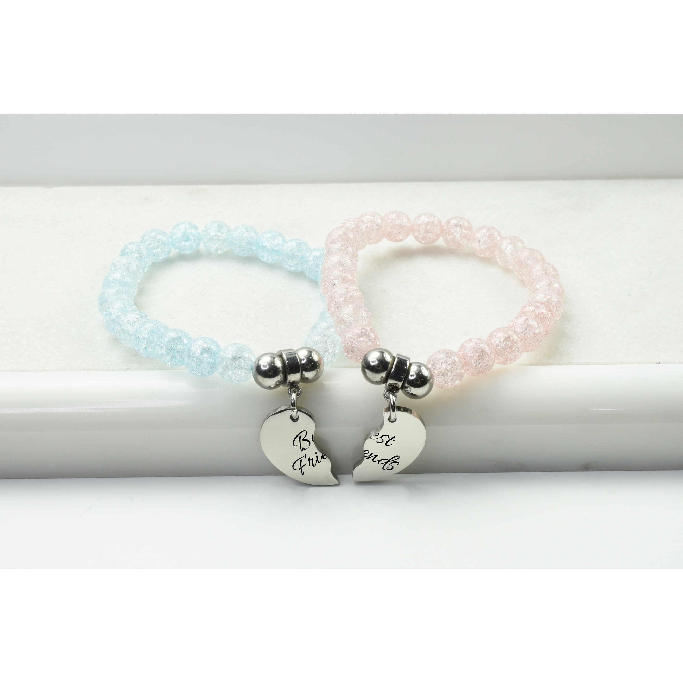 Crystal Friendship Bracelet Set by Pink Box Best Friends