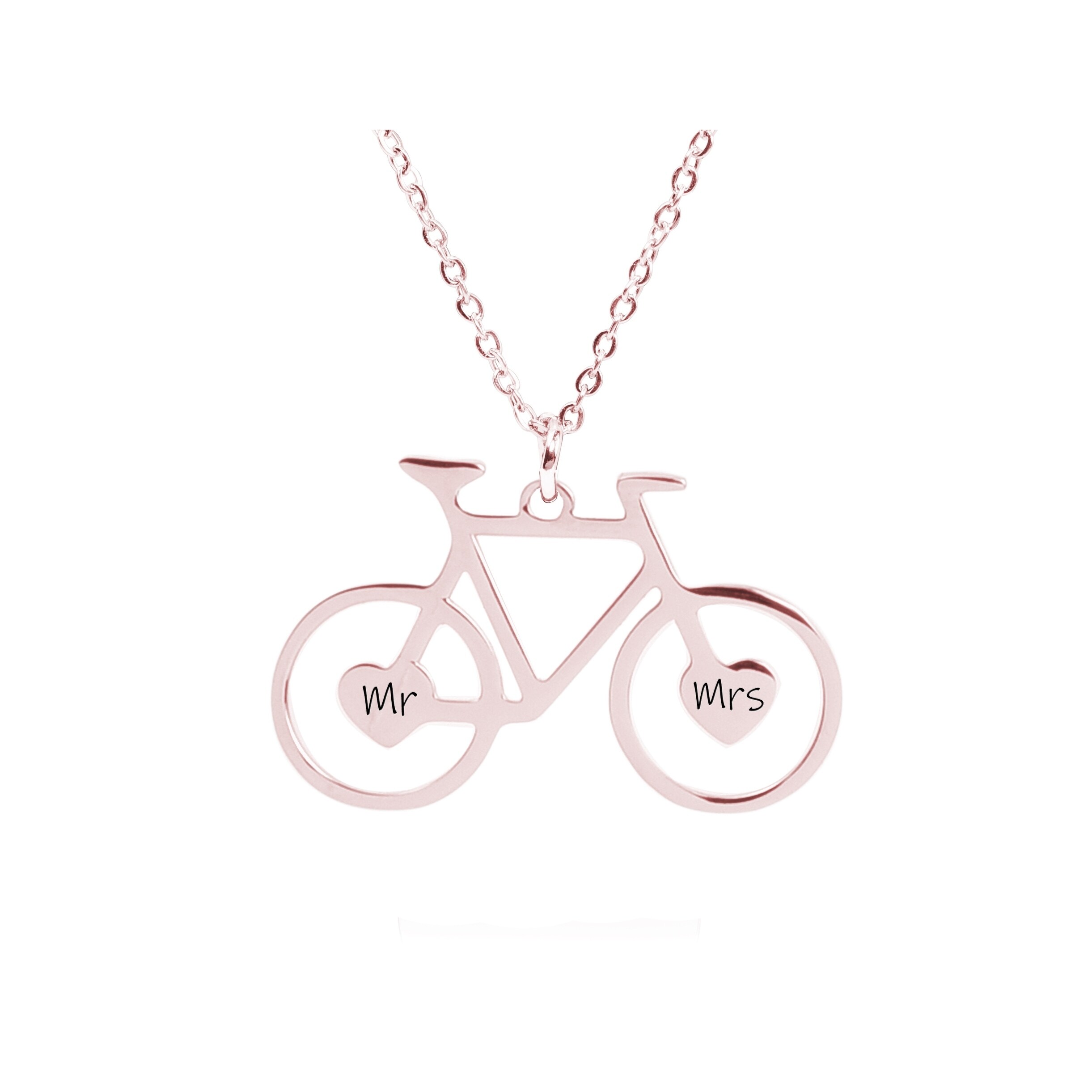 mrs necklace rose gold