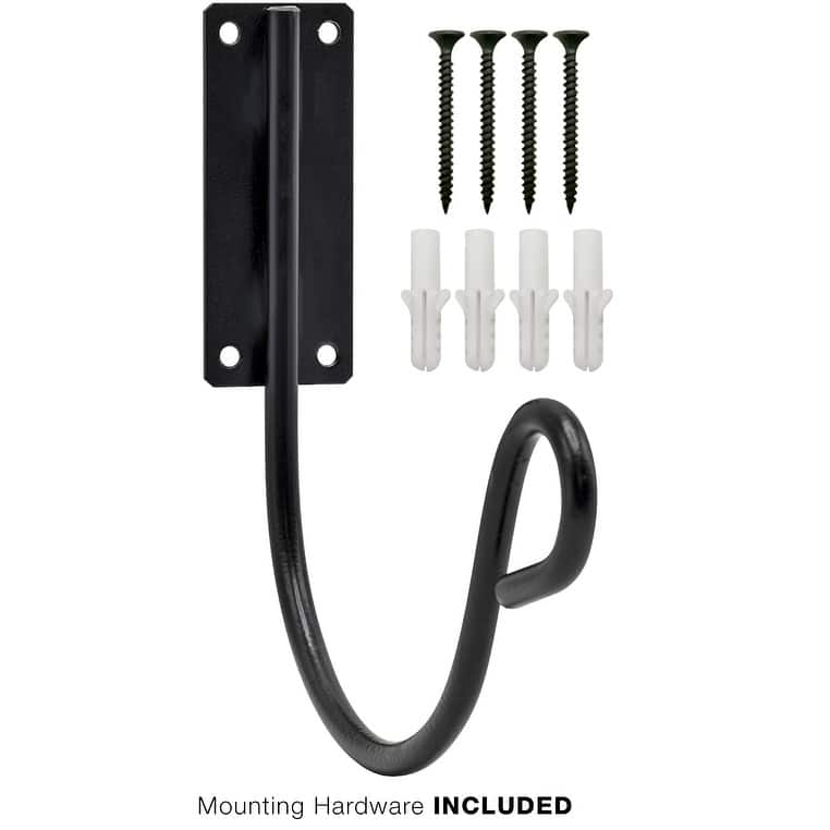 Sorbus Garden Hose Holder, Wall Mounted Black - 8.5