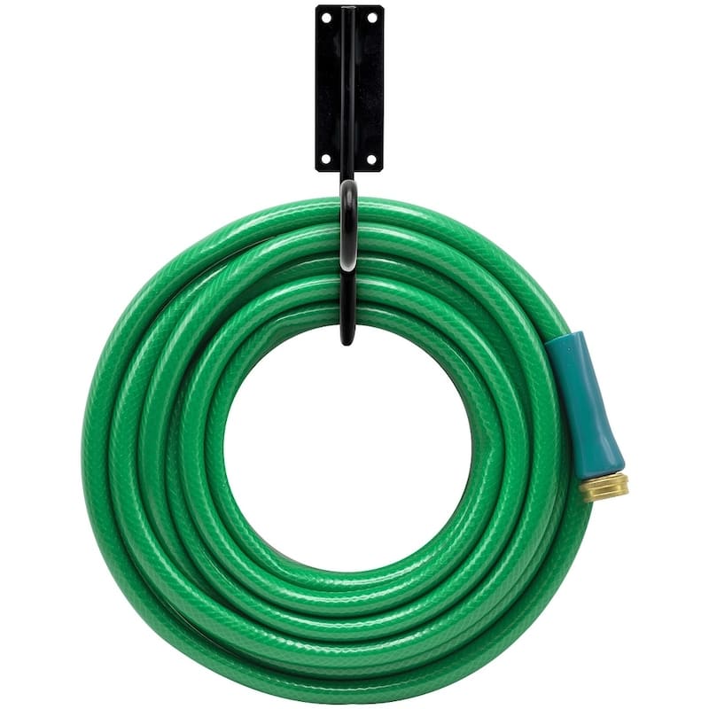 Sorbus Garden Hose Holder, Wall Mounted Black - 8.5