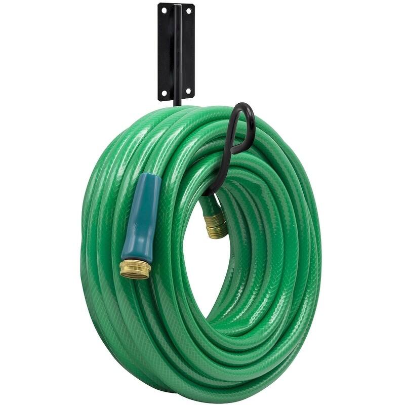 Sorbus Garden Hose Holder, Wall Mounted Black - 8.5