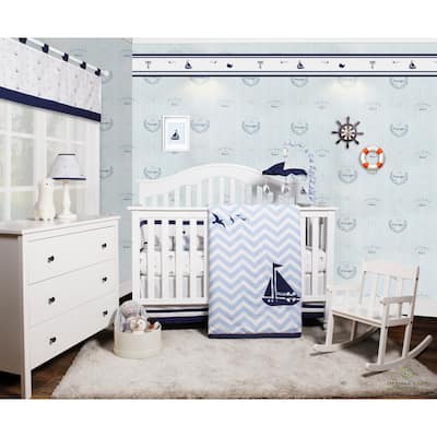 OptimaBaby Sailor 6 Piece Baby Nursery Crib Bedding Set