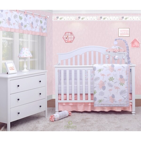 flamingo crib bedding