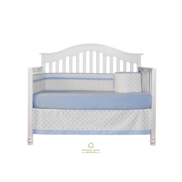 geenny optimababy blue grey elephant 6 piece baby nursery crib bedding set