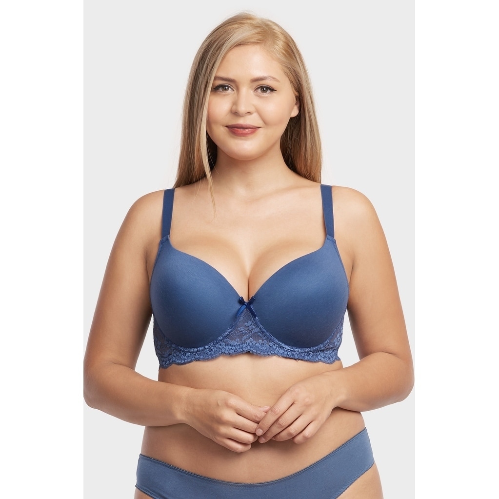 6-PACK Sofra Women's Full Cup Lace Trim Cotton Bra (BR4237PLD) (As Is Item)  - Bed Bath & Beyond - 32964777