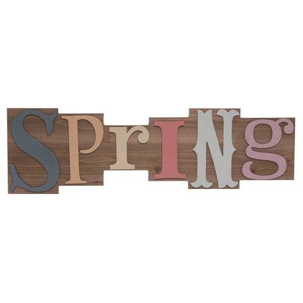 Transpac 32 in. Multicolor Easter Bright Word Block Wall Sign