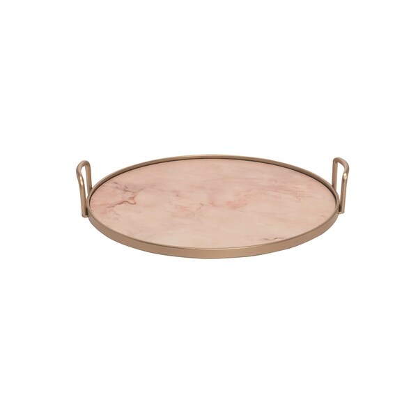 gold tray with handles