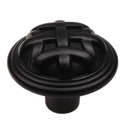 GlideRite 5-Pack 1-1/4 in. Oil Rubbed Bronze Round Braided Cabinet Knobs - Oil Rubbed Bronze