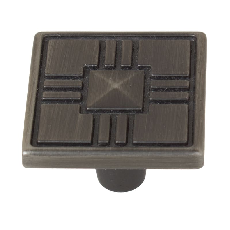 GlideRite 5-Pack 1-1/4 in. Satin Pewter Craftsman Cabinet Knobs - Satin Pewter