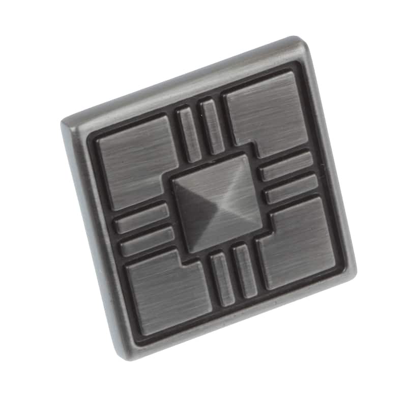 GlideRite 5-Pack 1-1/4 in. Satin Pewter Craftsman Cabinet Knobs - Satin Pewter
