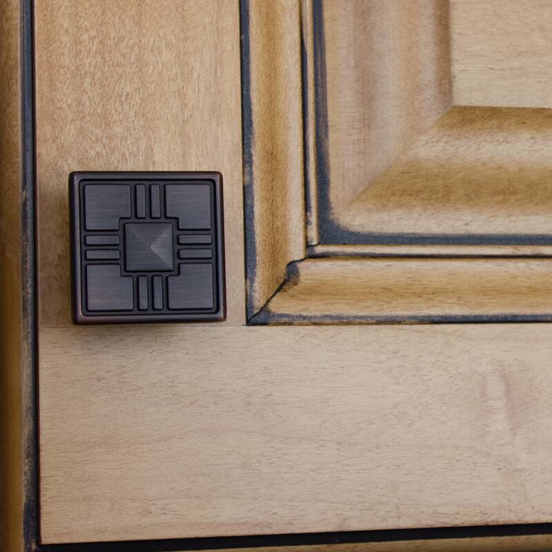 GlideRite 5-Pack 1-1/4 in. Oil Rubbed Bronze Craftsman Cabinet Knobs - Oil Rubbed Bronze