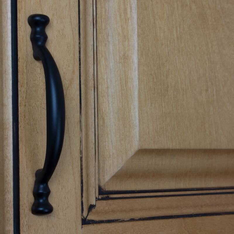 GlideRite 5-Pack 3 in. Center Matte Black Arch Cabinet Pulls - Matte Black