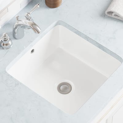 hite Undermount Porcelain Bathroom Sink, Sink Only