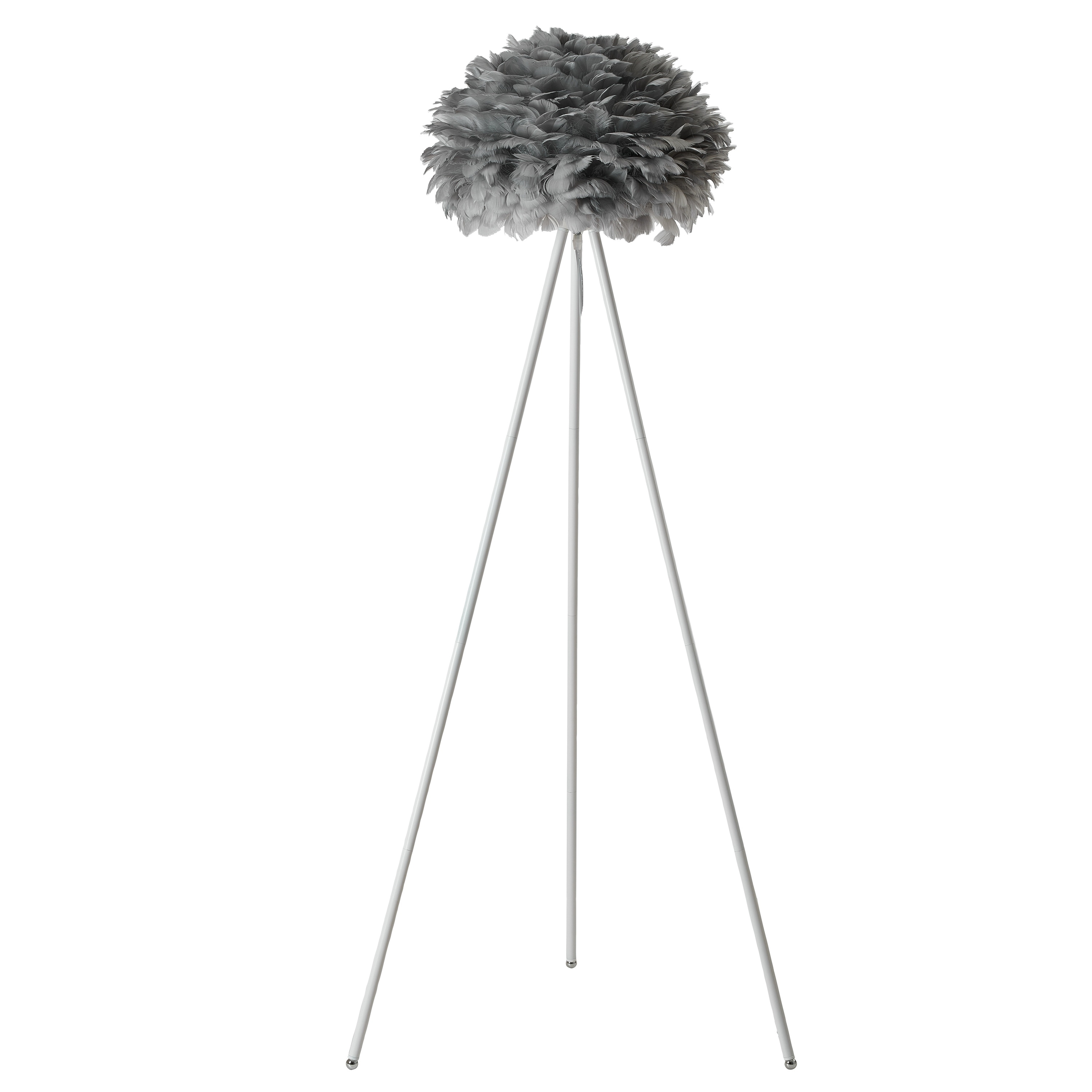 grey feather floor lamp