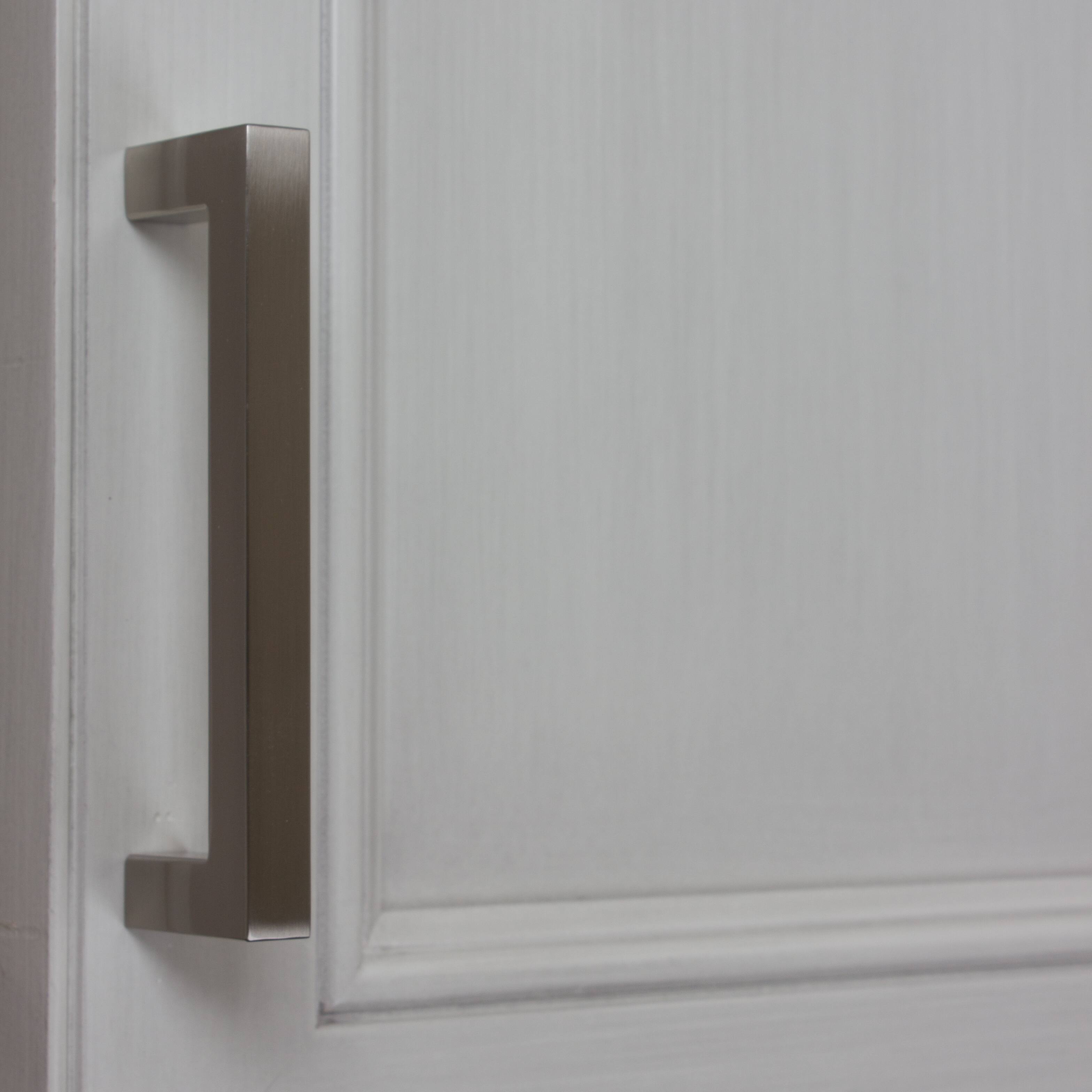 GlideRite 5Pack 33/4 in. CC Satin Nickel Square Bar Pulls