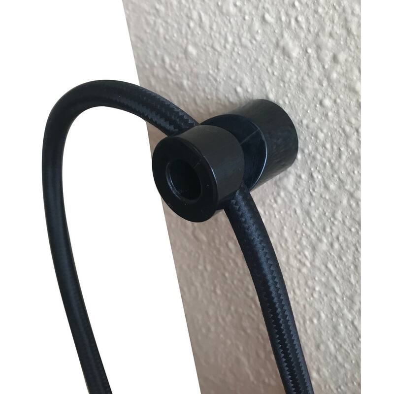 Black Bishop Swag Cord Hooks Set of 2, 1.2"h